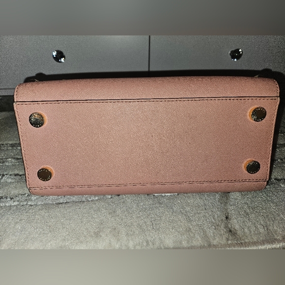 Michael Kors Medium Selma Studded Satchel Bag In Dusty Rose - Picture 4 of 5